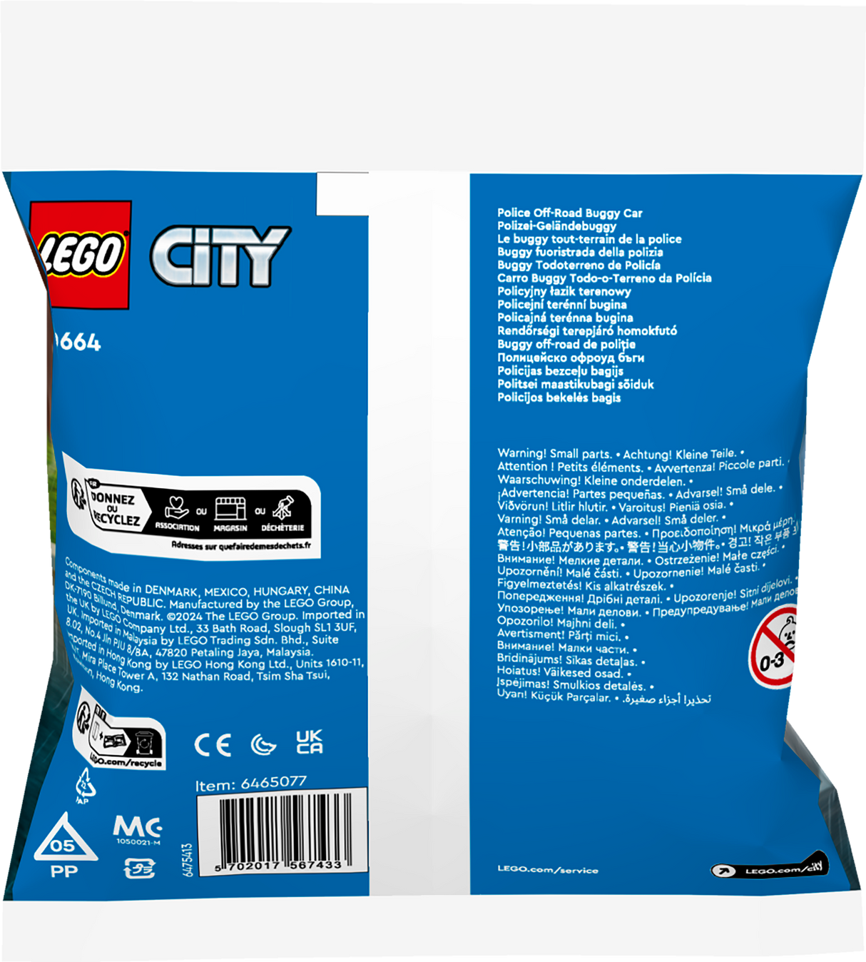 LEGO City Politsei maastikubagi sõiduk 30664L