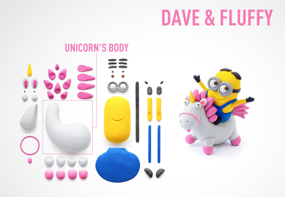 HEY CLAY voolimismass Minion Dave & Fluffy  50181E