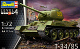 Revell liimitav mude Vene tank T34/85 1:72 03302R