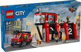 LEGO City Tuletõrjedepoo koos tuletõrjeautoga 60414L