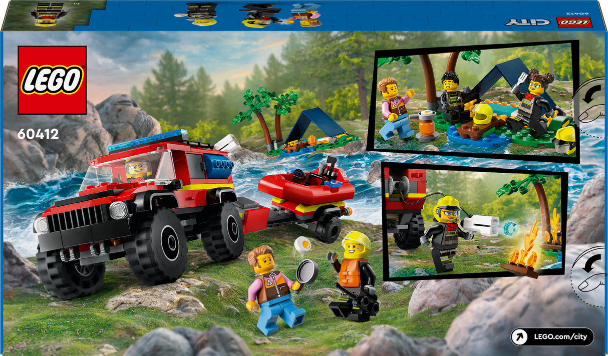 LEGO City 4X4 Tuletõrjeauto koos päästepaadiga 60412L