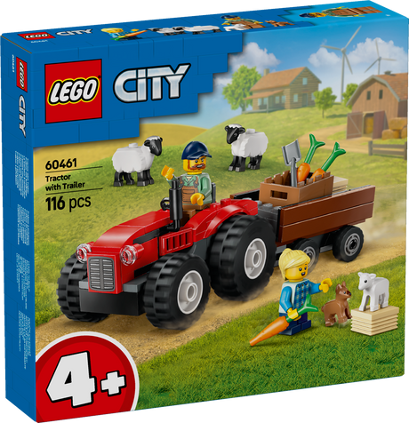 LEGO City Punane farmitraktor haagise ja lambaga 60461L