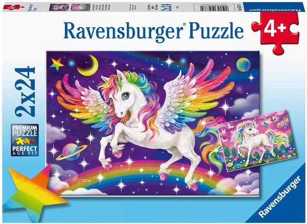 Ravensburger pusle 2x24 Ükssarvik ja Pegasus 056774V