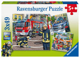 Ravensburger pusle 3x49 tk Päästeteenistus 093359V