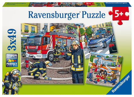 Ravensburger pusle 3x49 tk Päästeteenistus 093359V