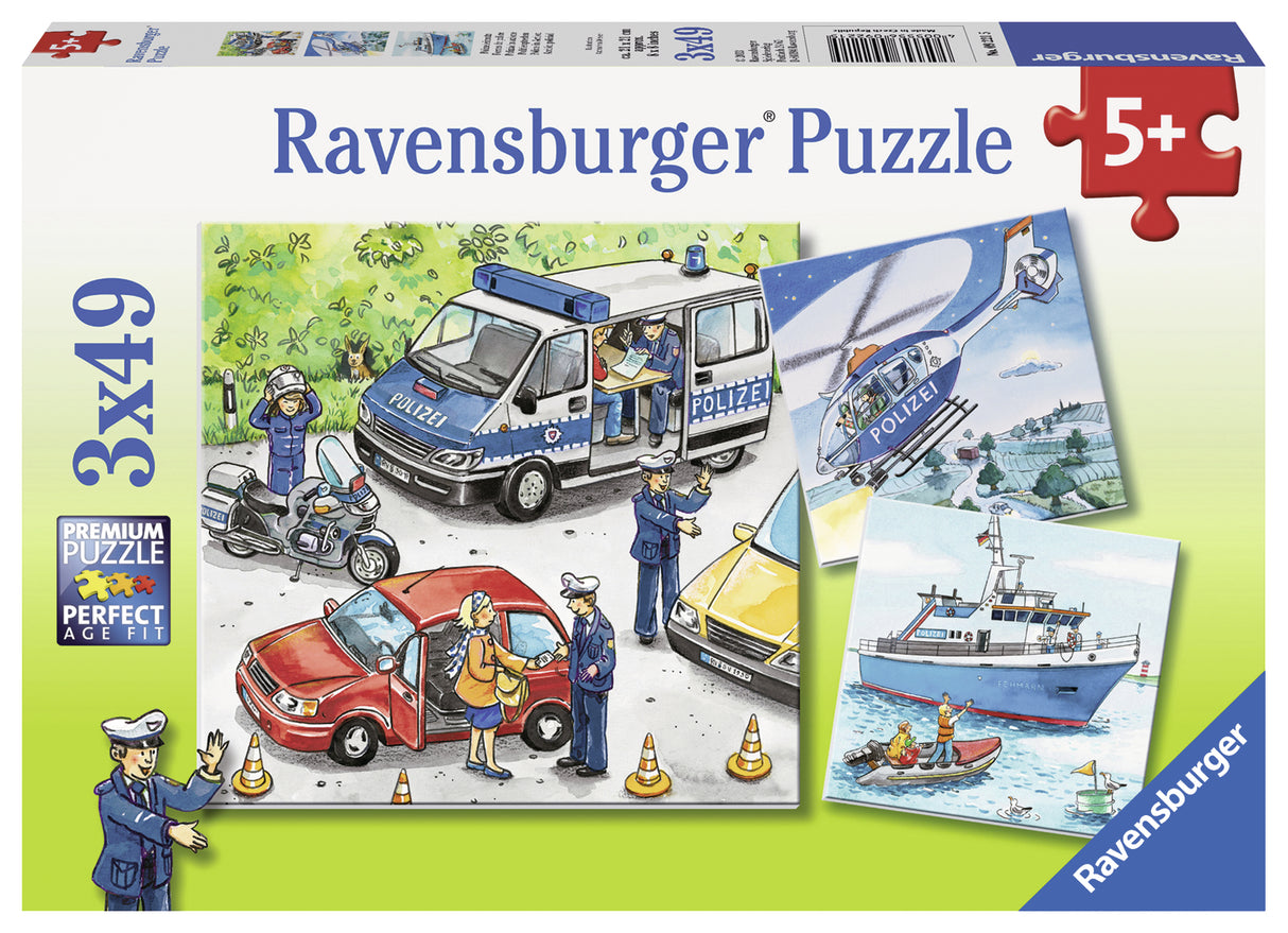 Ravensburger pusle 3x49 tk Politseiaktsioon 092215V