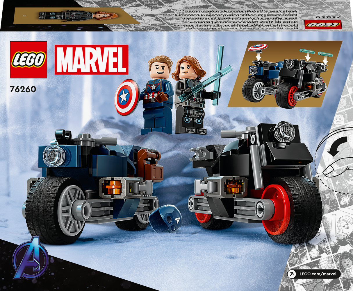 LEGO Super Heroes Musta Lese ja Kapten Ameerika mootorrattad 76260L