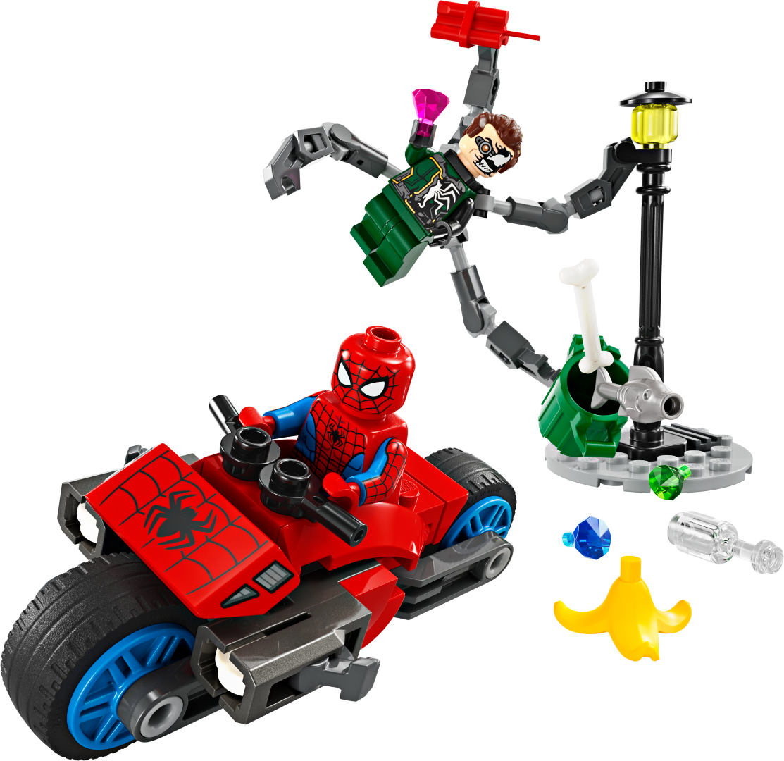 LEGO Super Heroes Mootorrattajälitus: Spider-Man vs. Doc Ock 76275L