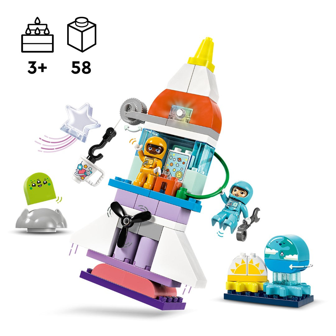 LEGO DUPLO Kolm-ühes kosmosesüstiku seiklus 10422L