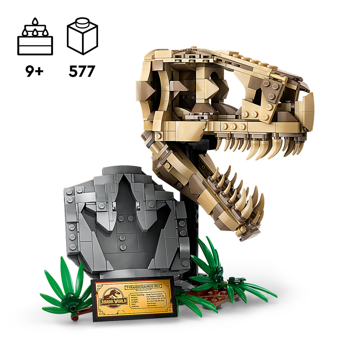 LEGO Jurassic World Dinosauruse Fossiilid: T. Rexi Pealuu 76964L