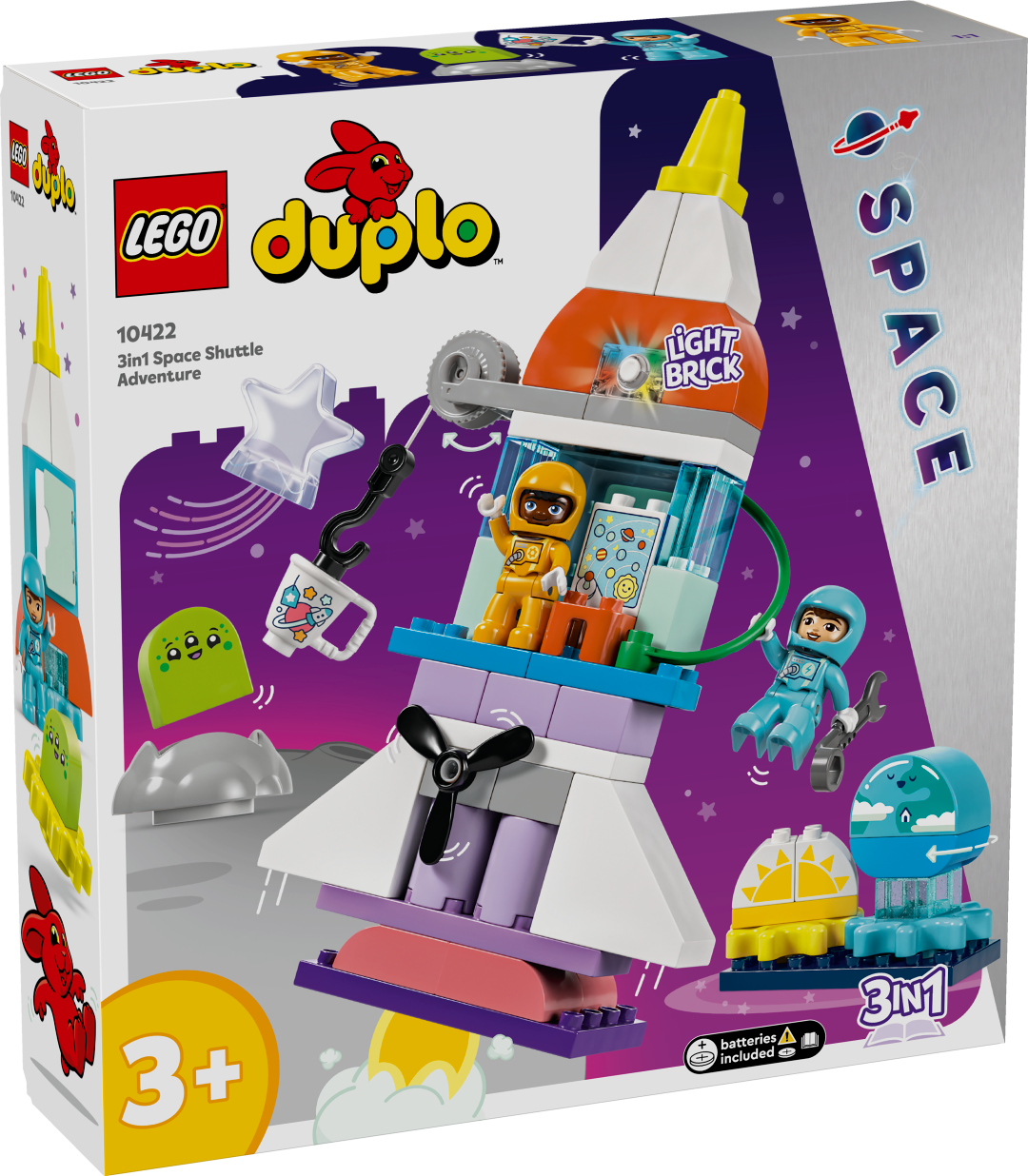 LEGO DUPLO Kolm-ühes kosmosesüstiku seiklus 10422L