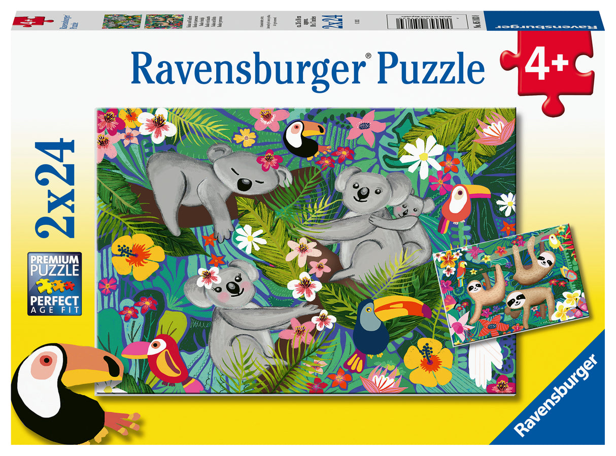 Ravensburger pusle 2x24 tk Koaalad ja laiskloomad 051830V