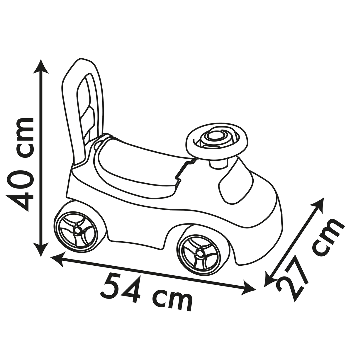 Smoby pealeistutav auto: Põrsas Peppa 720550S