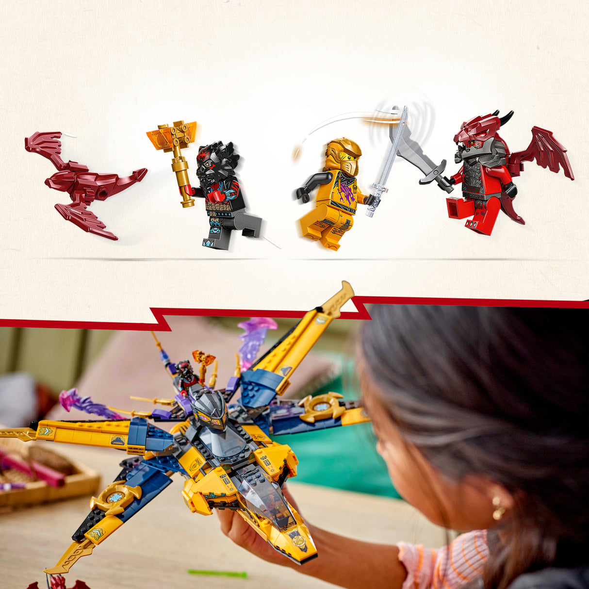 LEGO Ninjago Rasi ja Arini super stormi lennuk 71833L