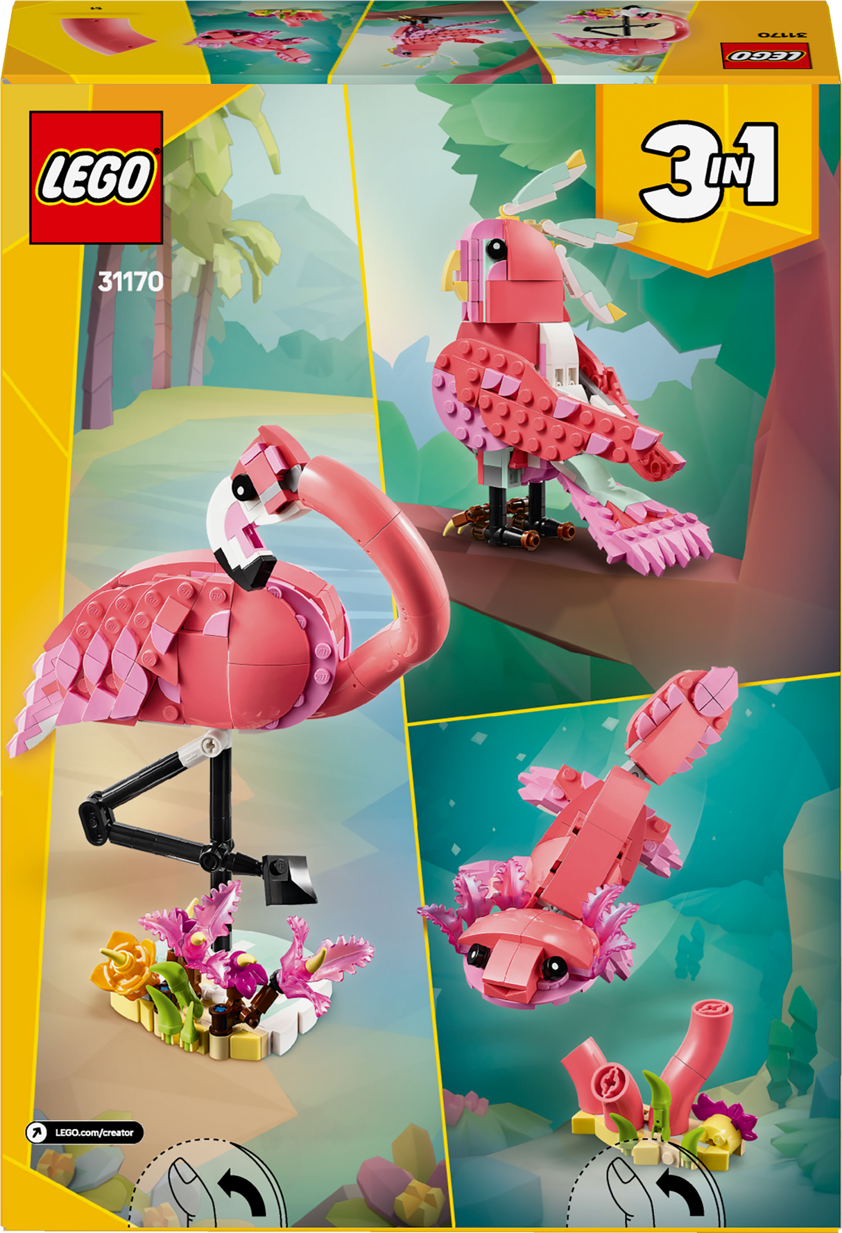 LEGO Creator metsloomad: roosa flamingo 31170L