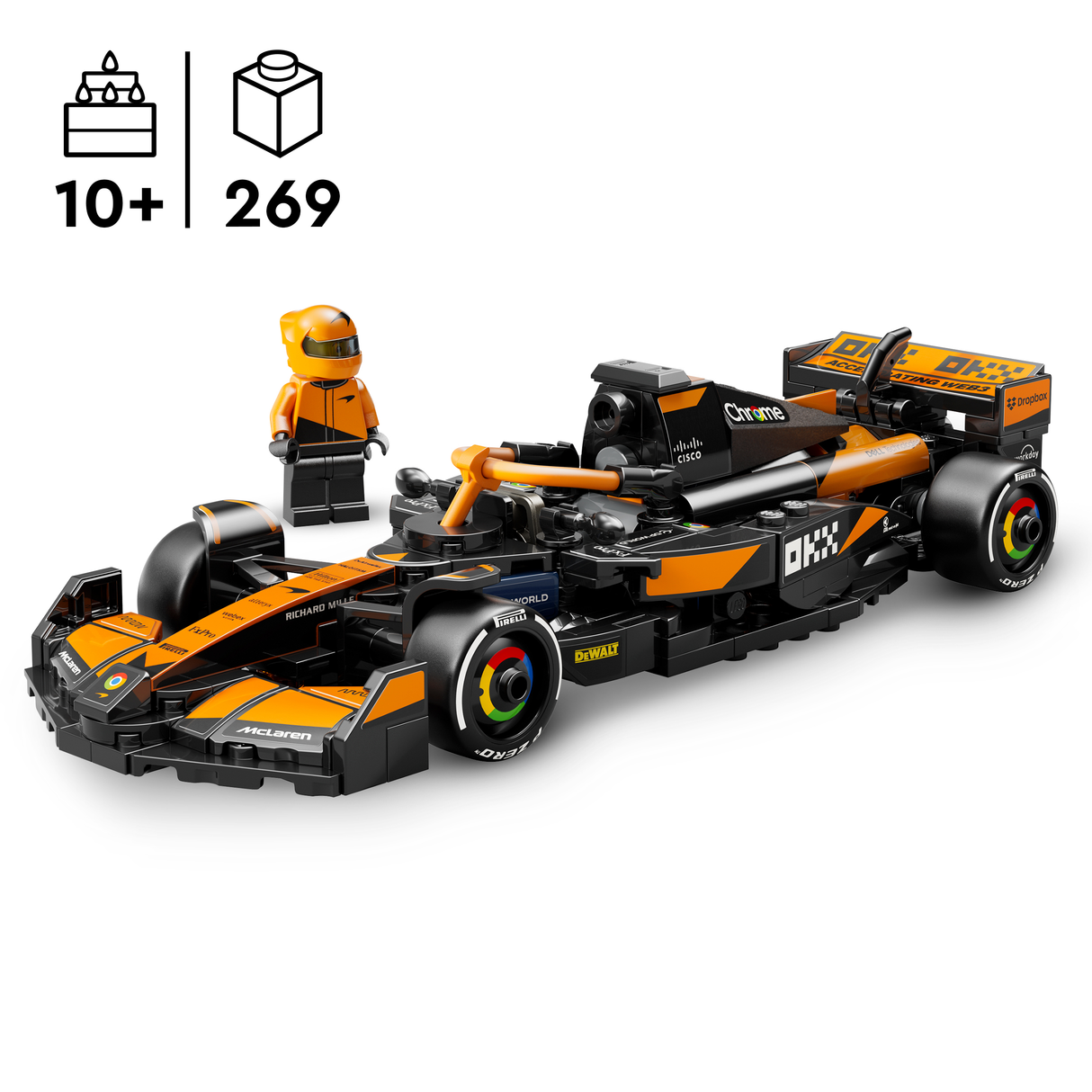 LEGO Speed Champions McLaren F1 Team MCL38 võidusõiduauto 77251L