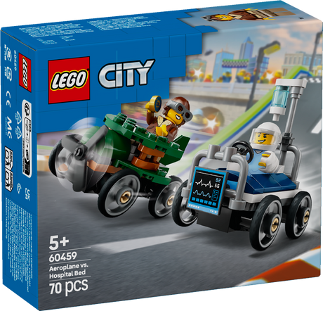 LEGO City Lennuk vs haiglavoodi võidusõiduautode komplekt 60459L