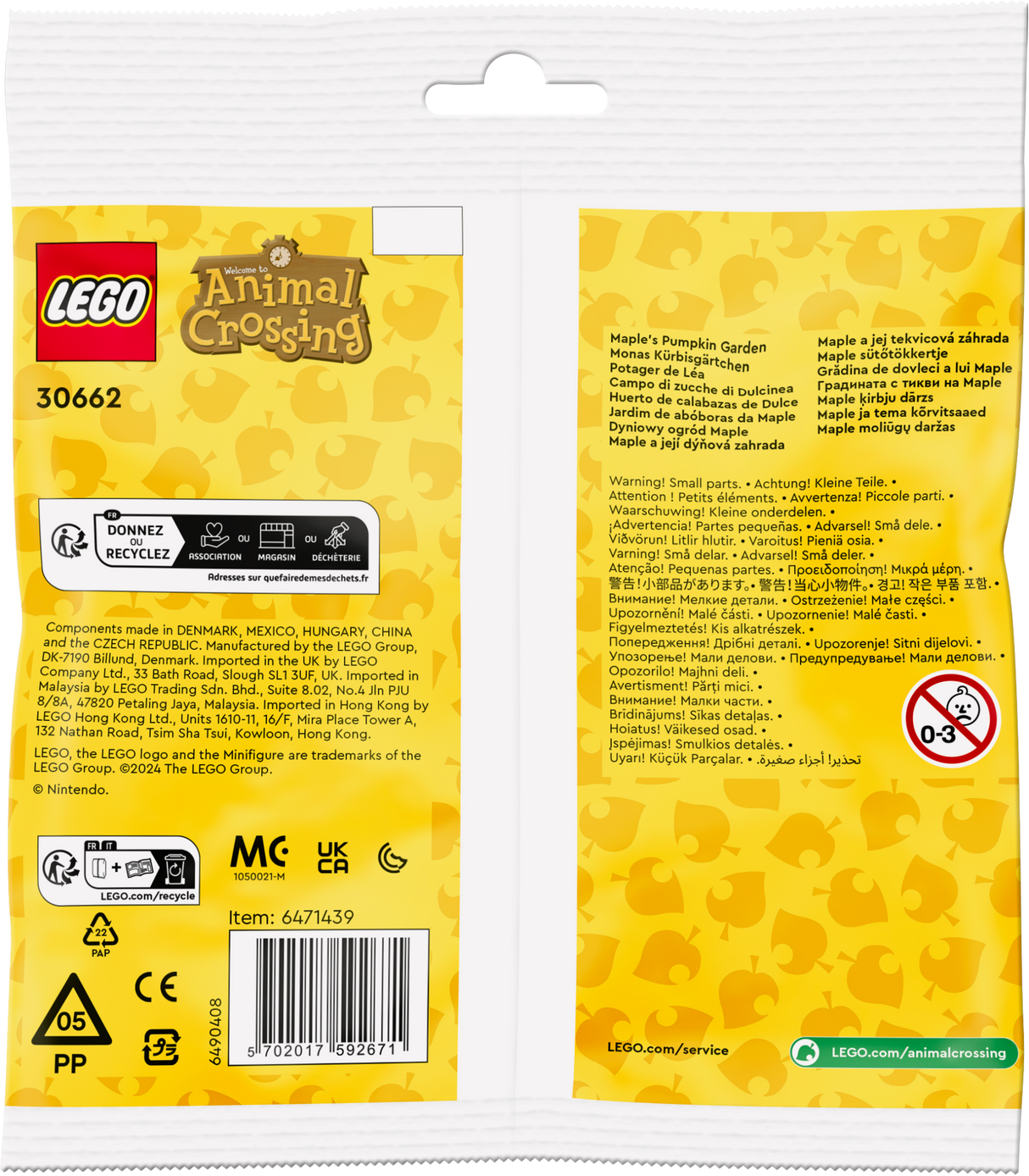 LEGO Animal Crossing Maple ja tema kõrvitsaaed 30662L