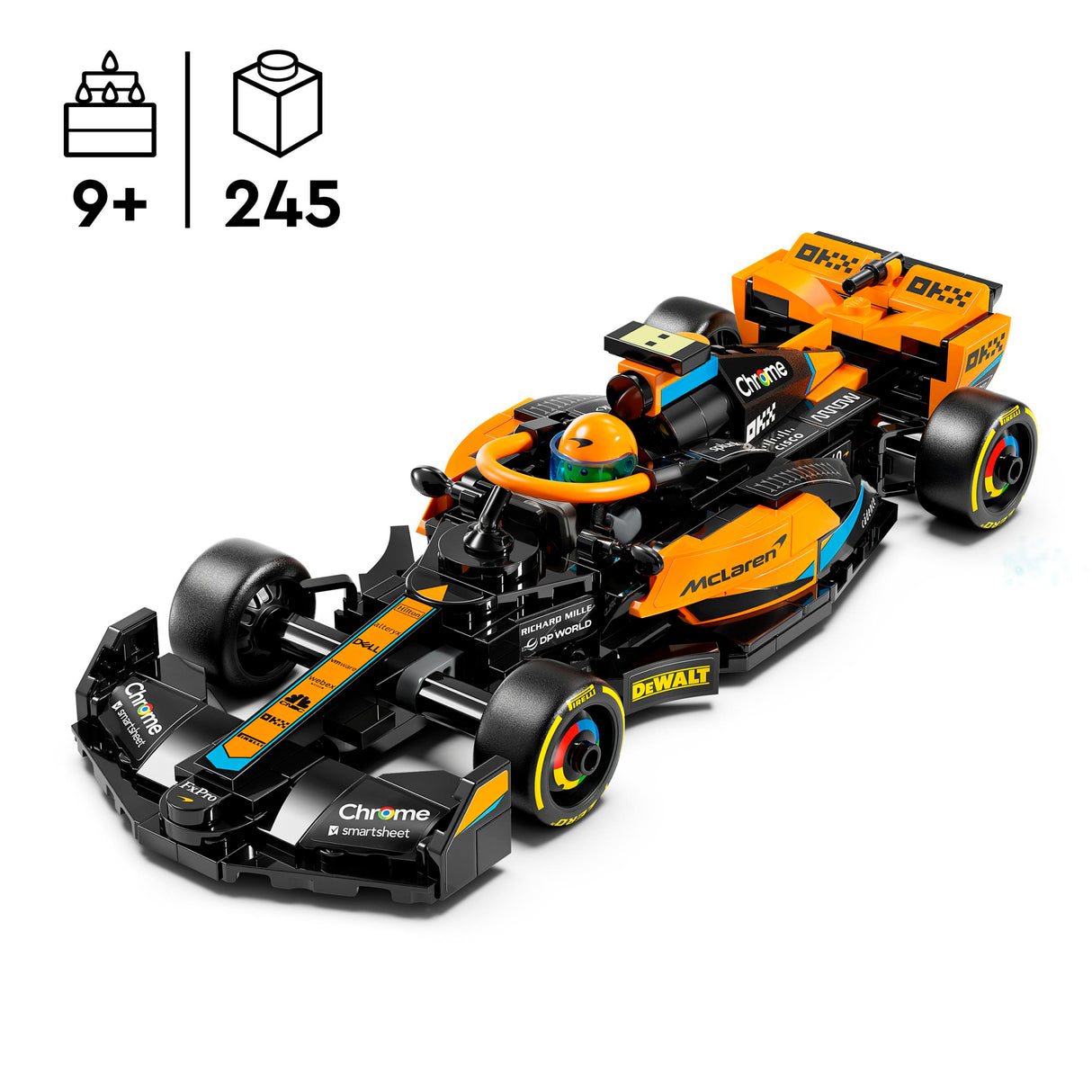 LEGO Speed ​​Champions 2023 McLaren vormel 1 võidusõiduauto 76919L