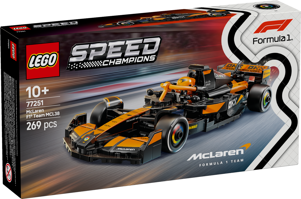 LEGO Speed Champions McLaren F1 Team MCL38 võidusõiduauto 77251L