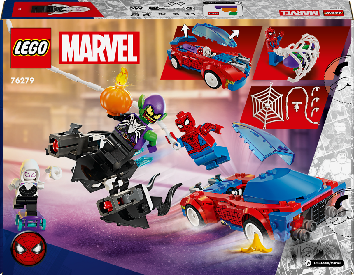 LEGO Super Heroes Spider-Mani võidusõiduauto ja Venom Green Goblin 76279L