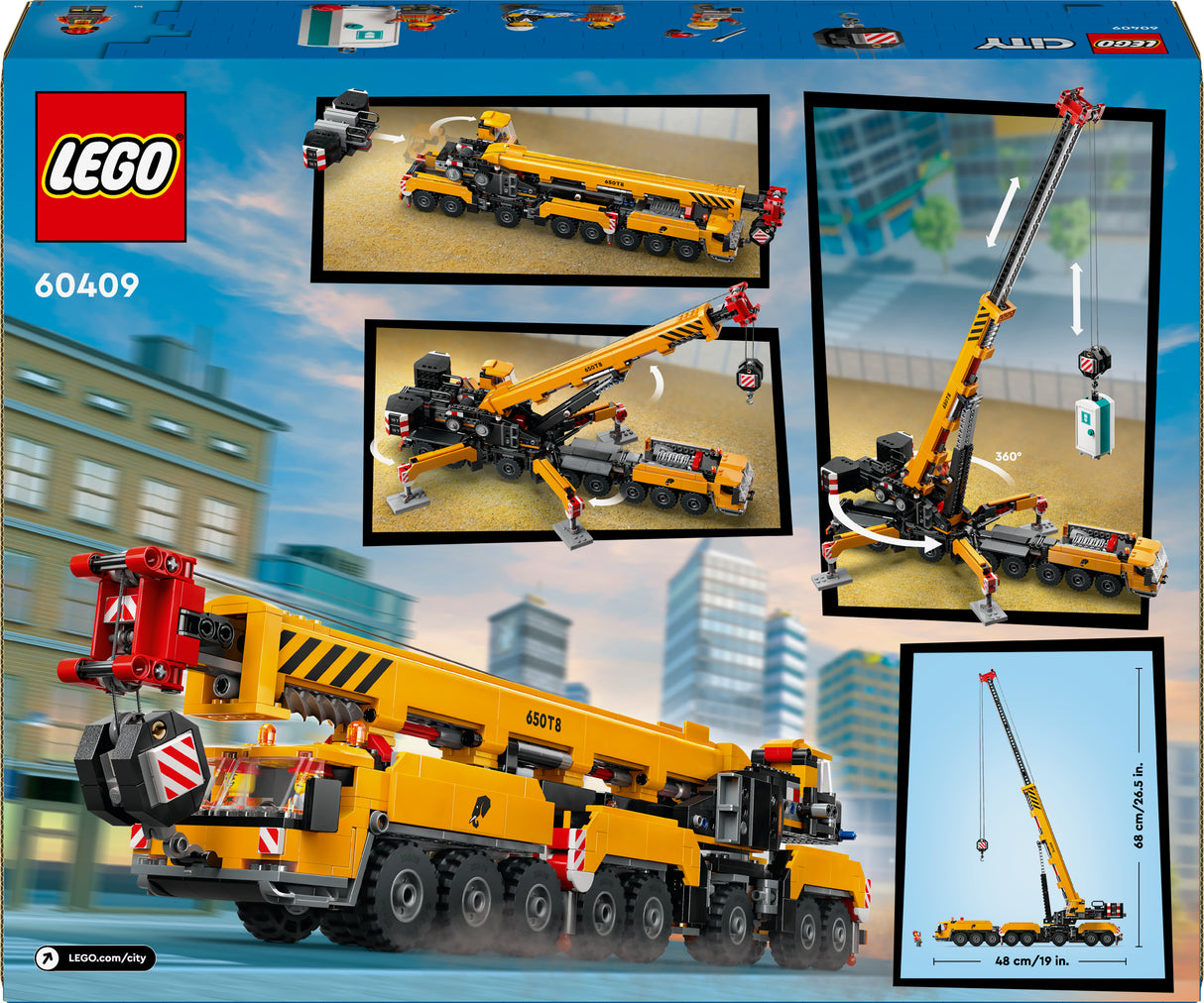 LEGO City Kollane liikuv ehituskraana 60409L