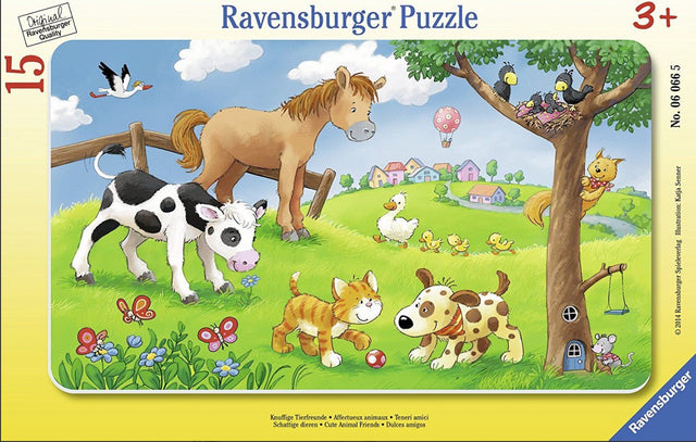 Ravensburger plaatpusle 15 tk Imearmsad loomad 060665V