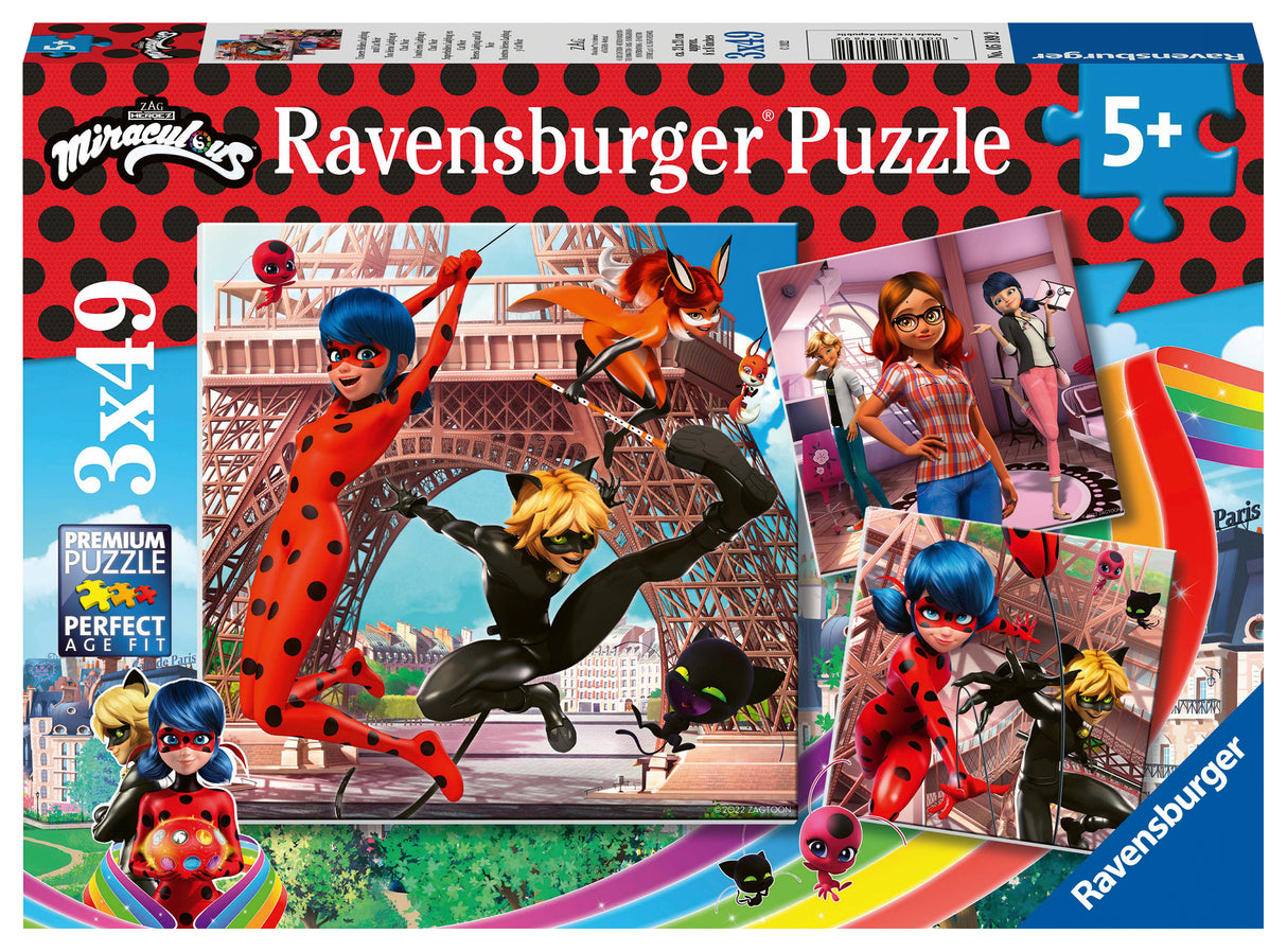 Ravensburger pusle 3x49 tk Miraculous 051892V