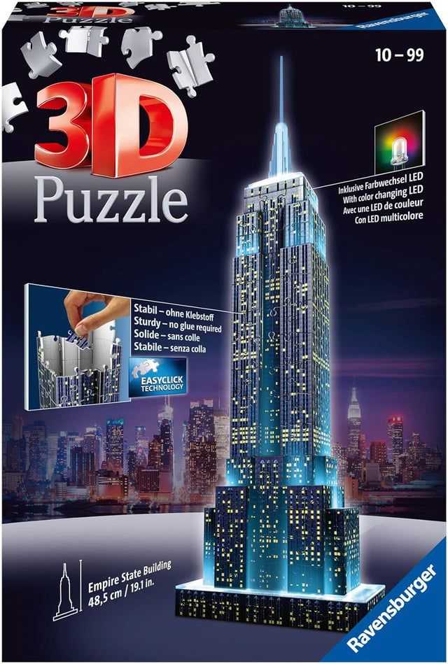 Ravensburger 3D pimedas helendav pusle Empire State Building 216 tk 125661V