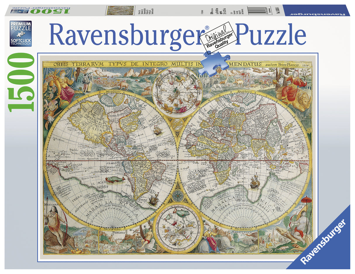 Ravensburger pusle 1500 tk Vanaaja maakaart 12000716V