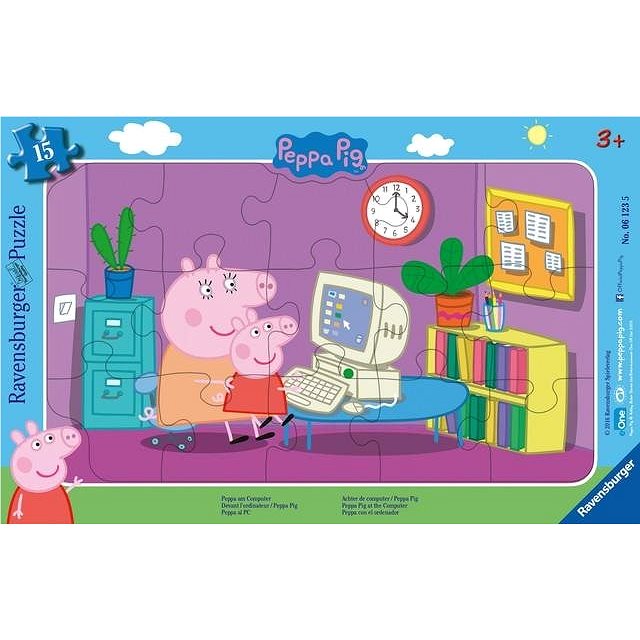 Ravensburger plaatpusle 15 tk Põrsas Peppa 061235V