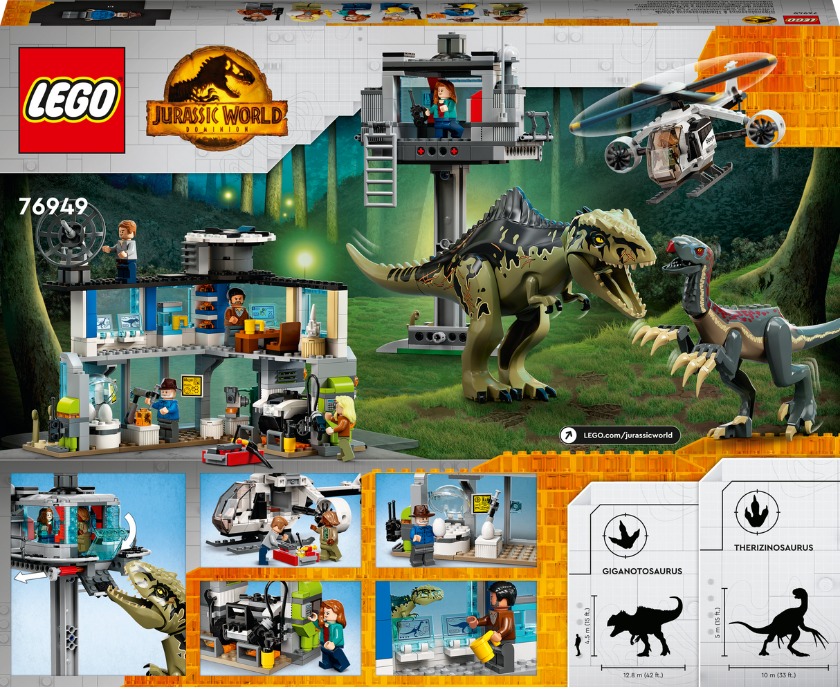 LEGO Jurassic World Giganotosauruse ja Therizinosauruse rünnak 76949L