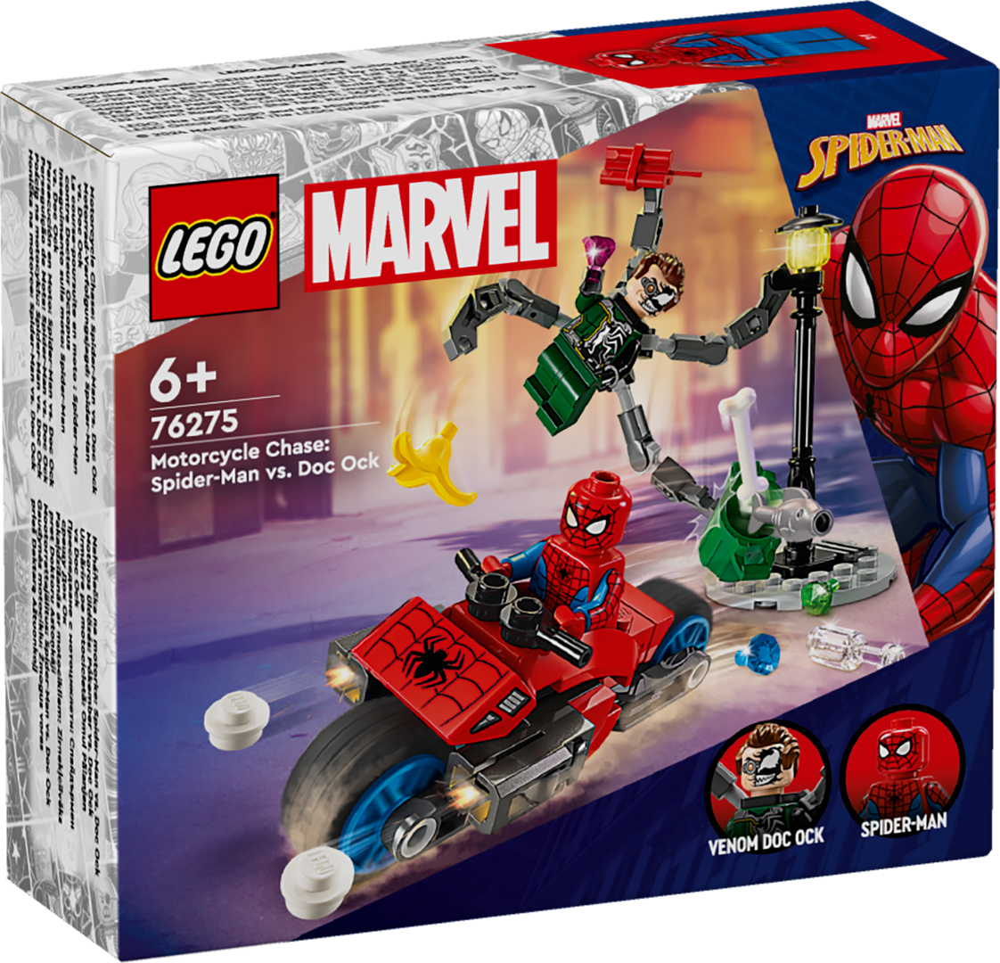 LEGO Super Heroes Mootorrattajälitus: Spider-Man vs. Doc Ock 76275L