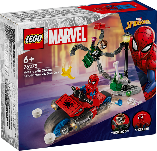 LEGO Super Heroes Mootorrattajälitus: Spider-Man vs. Doc Ock 76275L