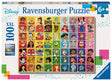 Ravensburger pusle 100 tk Disney mitu tegelast 133321V