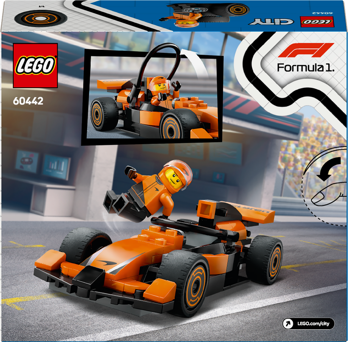 LEGO City F1 sõitja McLareni võistlusautoga 60442L