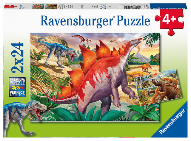 Ravensburger pusle 2x24 tk Dinosaurused ja eelajaloo imetajad
 051793V