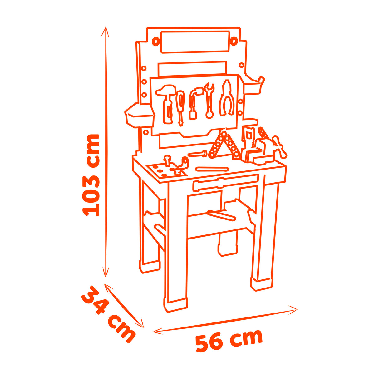 Smoby Töölaud B&D 79 tk 360732S