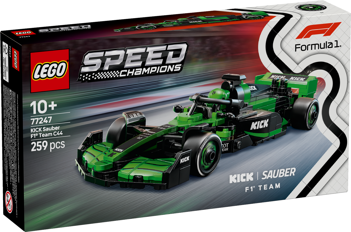 LEGO Speed Champions KICK Sauber F1 Team C44 võidusõiduauto 77247L