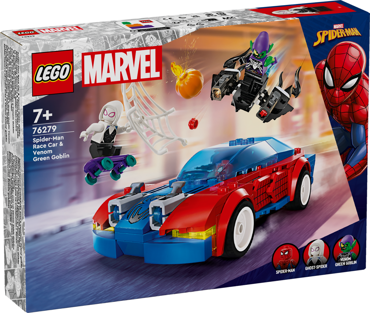 LEGO Super Heroes Spider-Mani võidusõiduauto ja Venom Green Goblin 76279L