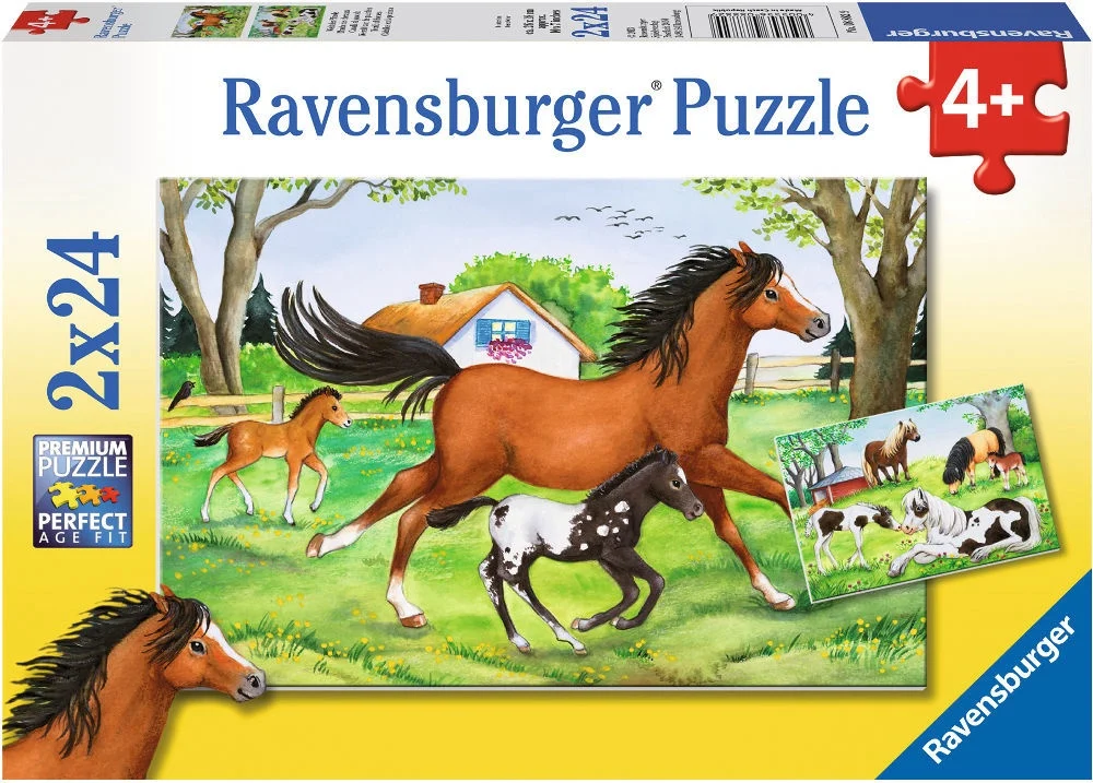 Ravensburger pusle 2x24 tk Hobuste maailm 088829V