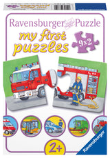 Ravensburger minu esimene pusle 9x2 tk Ametiautod
 073320V