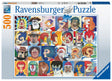 Ravensburger pusle 500 tk Tüüpilised näod 168309V