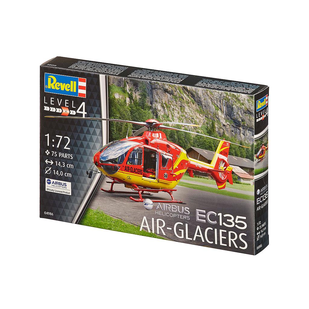 Revell liimitav mudel Airbus helikopter EC135 AIR-GLACIERS 1:72 04986R