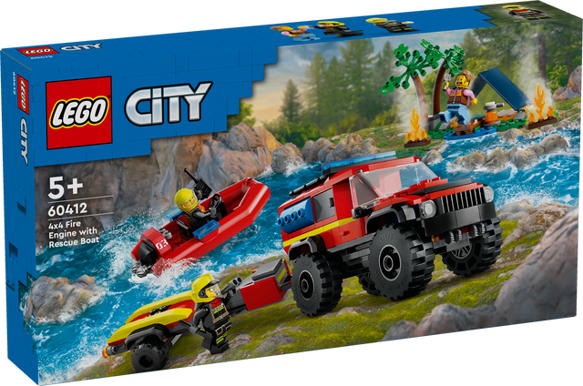 LEGO City 4X4 Tuletõrjeauto koos päästepaadiga 60412L